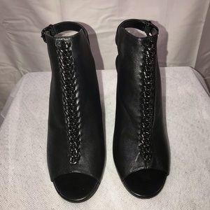 Coach Sanford soft milled leather open back bootie